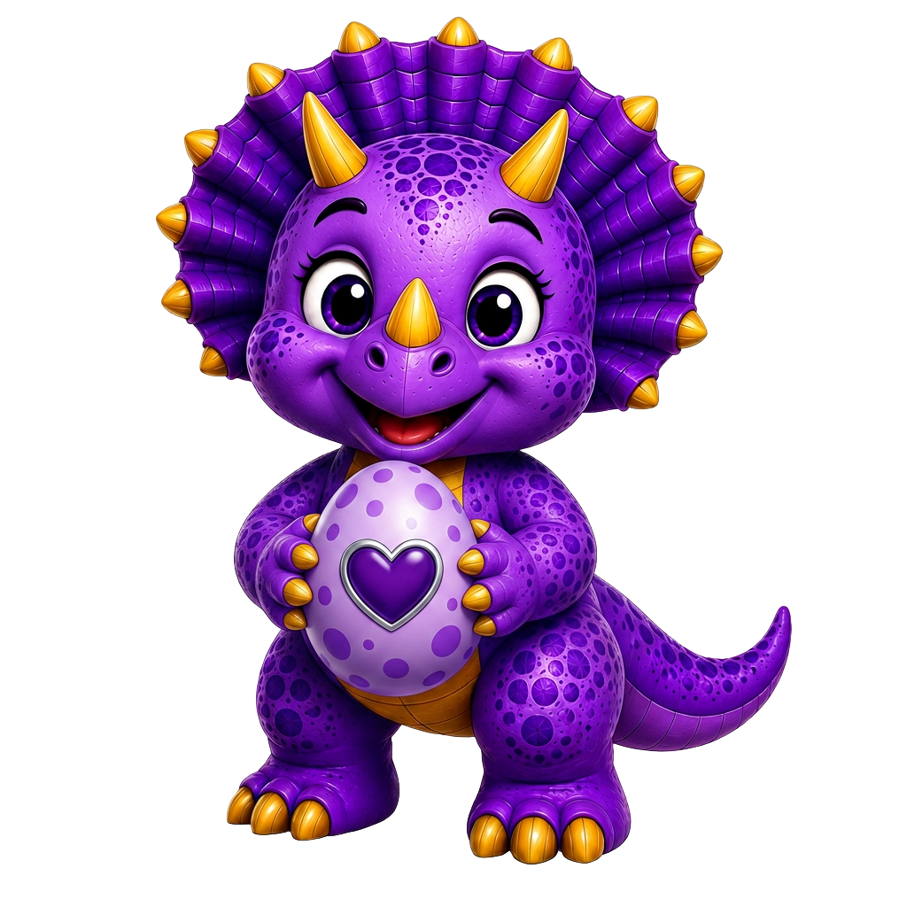 Tootie holding the Amethyst Heart Egg